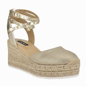 Nine West Adore Espadrille Sleehak Sandalen Goud Nederland | DVS-572346